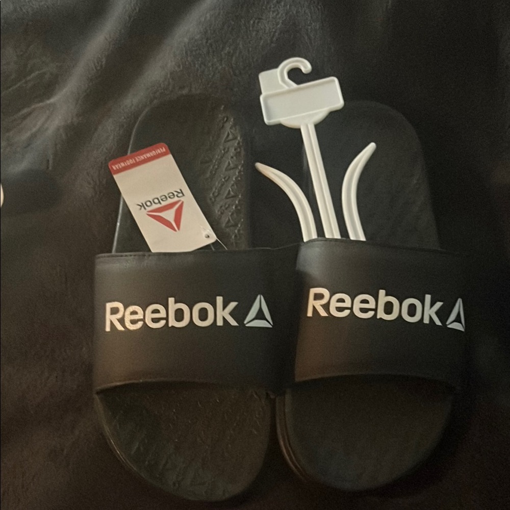 Reebok Black Slide Sandals